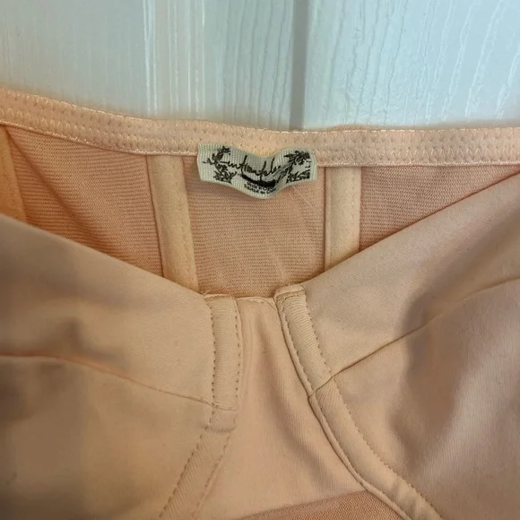 NWOT Free People Intimately, Got Glam Mesh Slip Dress, Large in Pink Salt - Picture 8 of 9